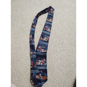Mickey Unlimited Neck tie Disney Mickey Mouse Pluto Goofy Picnic Polyester Blue